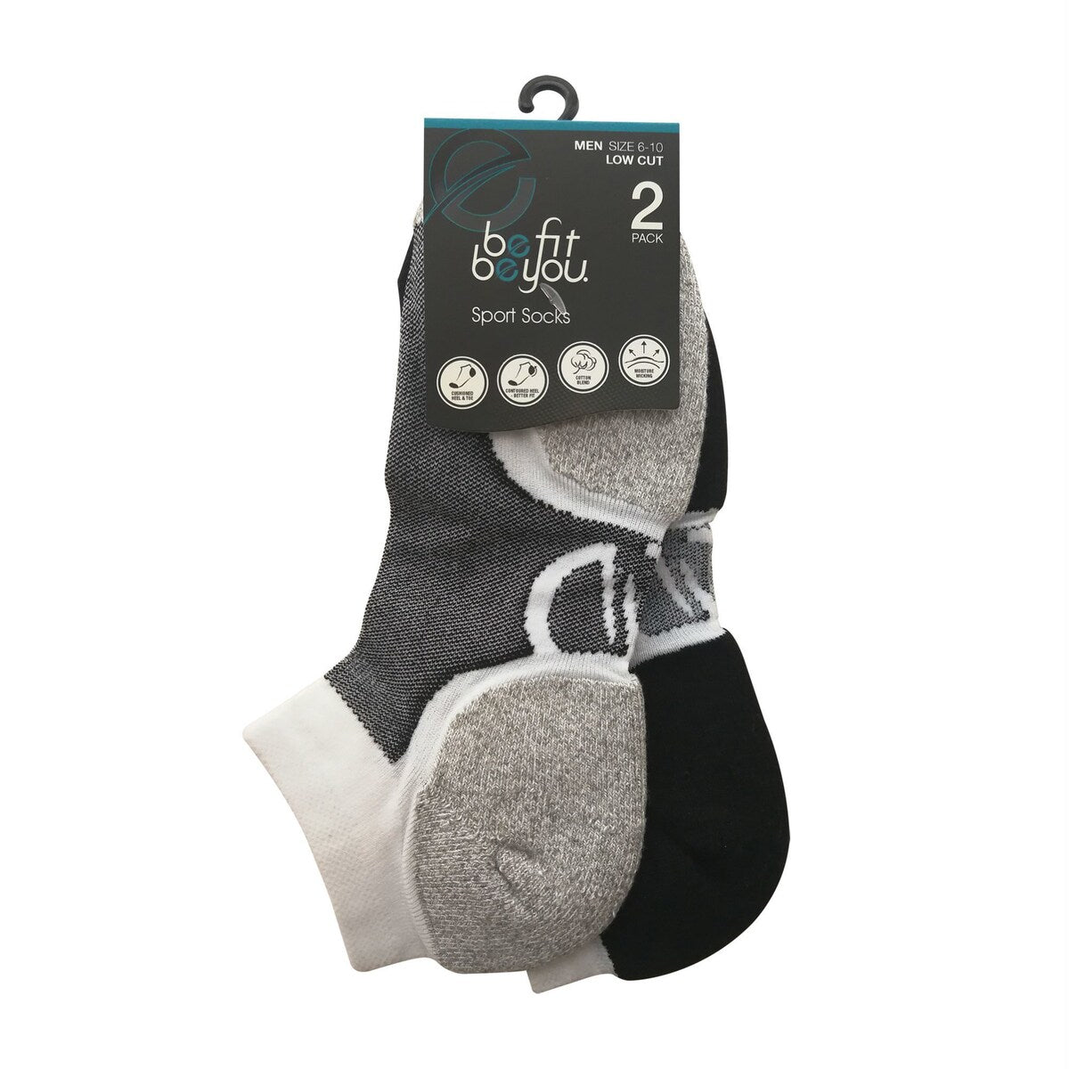 Be Fit Be You Mens Sports Socks 2 Pack
