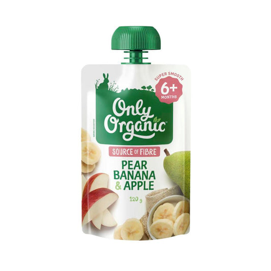 Only Organic Pear Banana & Apple 6+ Months - 120g