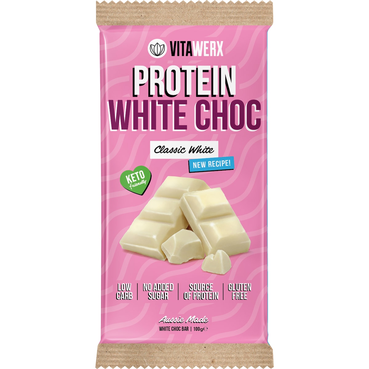 Vitawerx Protein White Chocolate Bar 100g