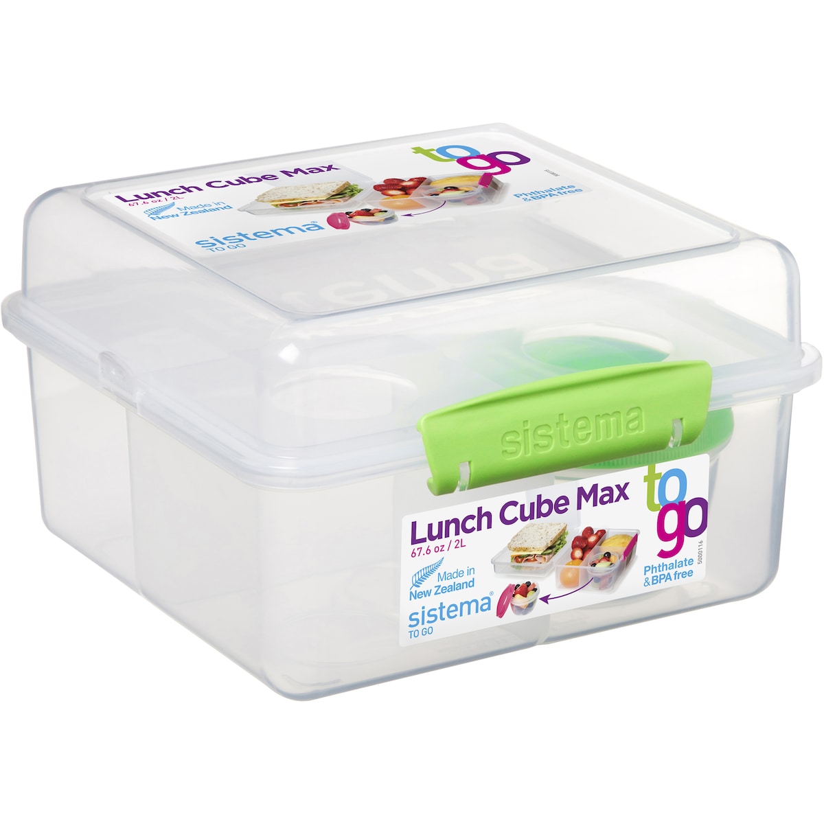 Sistema Max To Go Lunch Cube Container Assorted 2l Each
