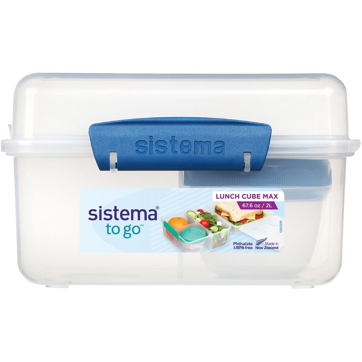 Sistema Max To Go Lunch Cube Container Assorted 2l Each