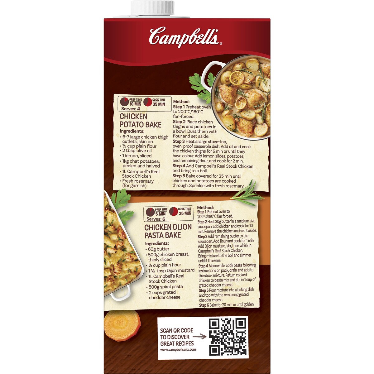 Campbells Real Stock Chicken Liquid Stock 1L