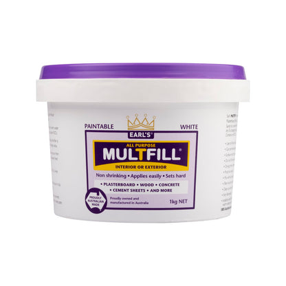 Earl's White Multfill Ready to Use Filler - 1kg