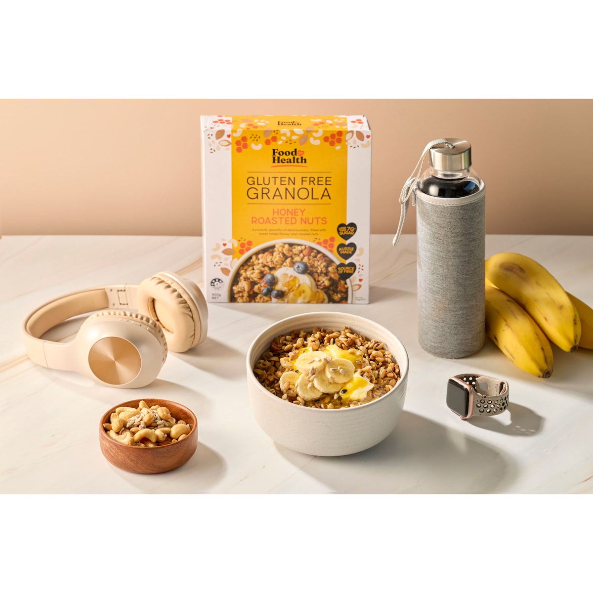 Food For Health Gluten Free Granola Honey Roasted Nuts 400g