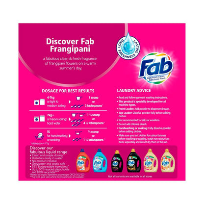 FAB Laundry Powder Frangipani Top & Front - 1kg