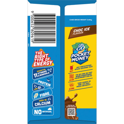 Up&go Liquid Breakfast No Added Sugar Choc Ice 250ml X 12 Pack