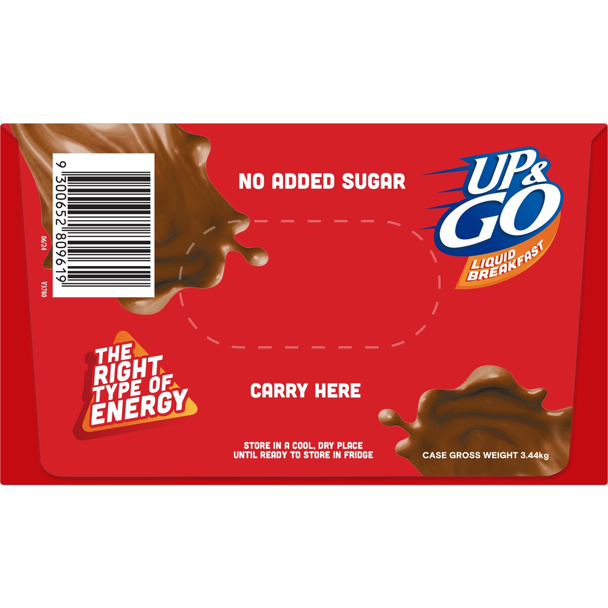 Sanitarium Up&Go Liquid Breakfast No Added Sugar Choc Ice 250ml x12 Pack