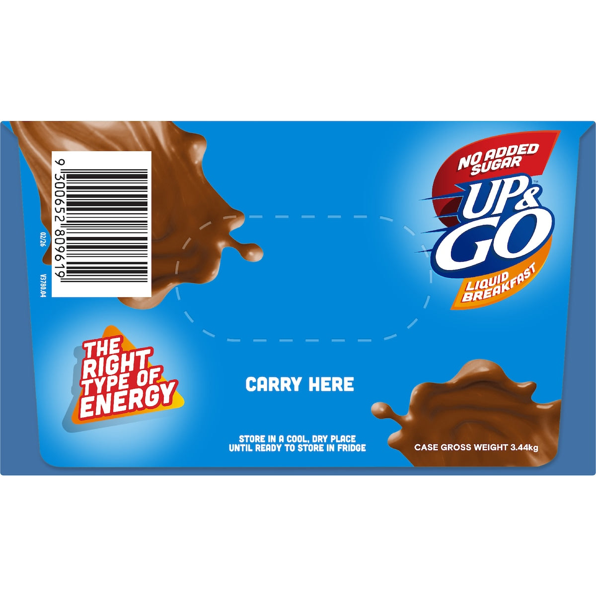 Up&go Liquid Breakfast No Added Sugar Choc Ice 250ml X 12 Pack