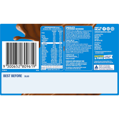 Up&go Liquid Breakfast No Added Sugar Choc Ice 250ml X 12 Pack