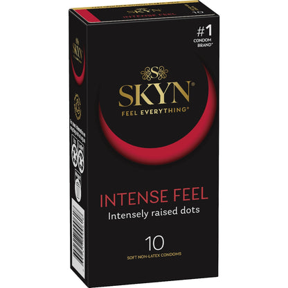 Skyn Intense Feel Dotted Non- Latex Condoms 10 Pack