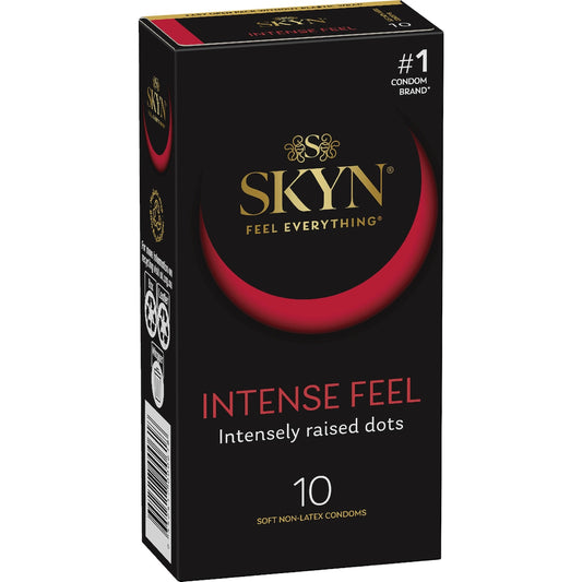 Skyn Intense Feel Dotted Non- Latex Condoms 10 Pack