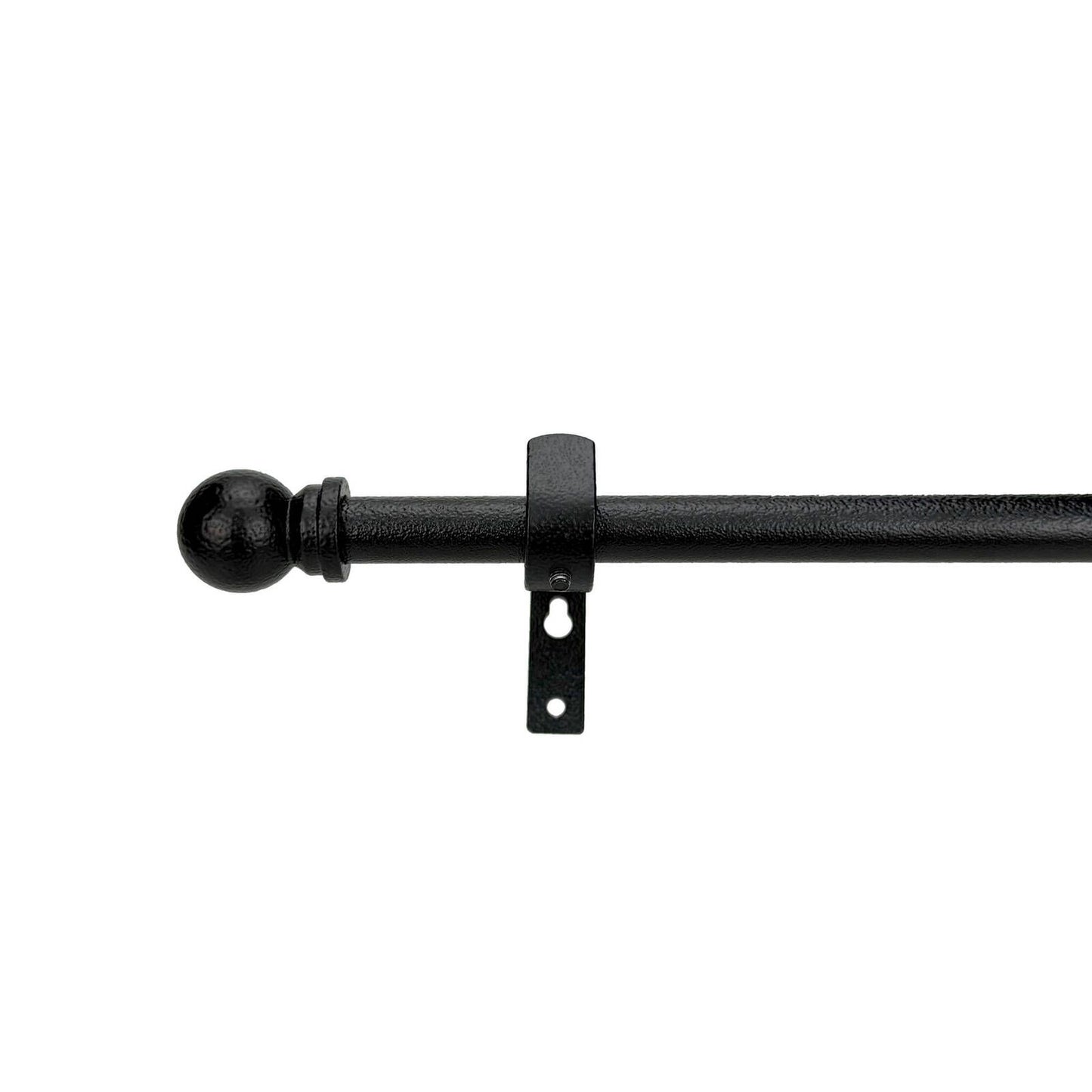 Pillar 16mm Black Ball Curtain Rod Finials - 1 Pair