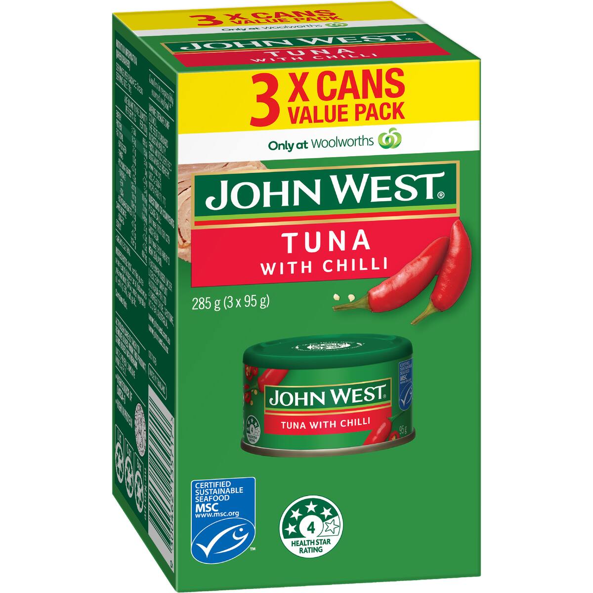 John West Tuna With Chilli 95g X 3 Pack