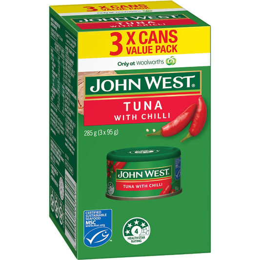 John West Tuna With Chilli 95g X 3 Pack