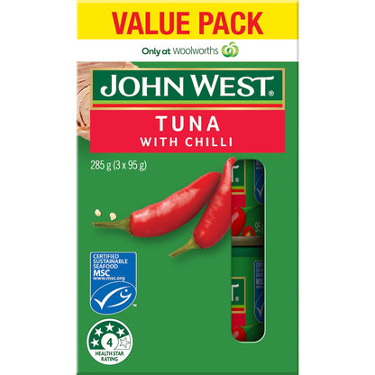John West Tuna With Chilli 95g X 3 Pack
