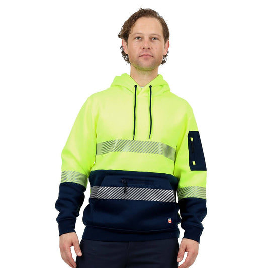 Citeco Yellow Hi Vis Taped Hoodie - 2XL