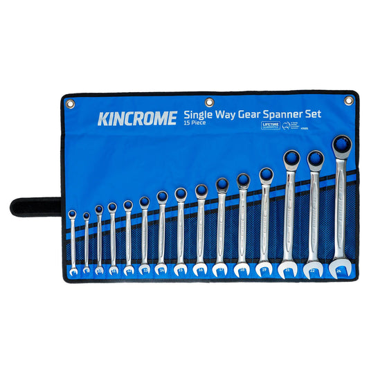 Kincrome 15 Piece Metric Gear Spanner Set - 0° Offset