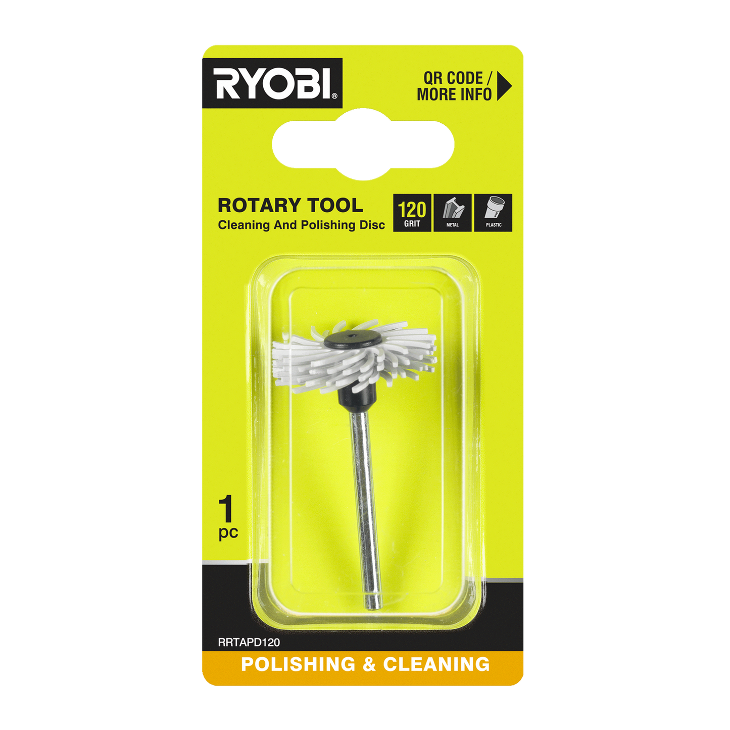 Ryobi Rotary Tool Cleaning and Polishing Disc - 38mm - 120 Grit