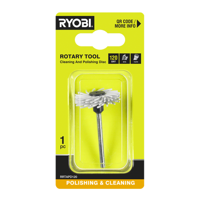 Ryobi Rotary Tool Cleaning and Polishing Disc - 38mm - 120 Grit