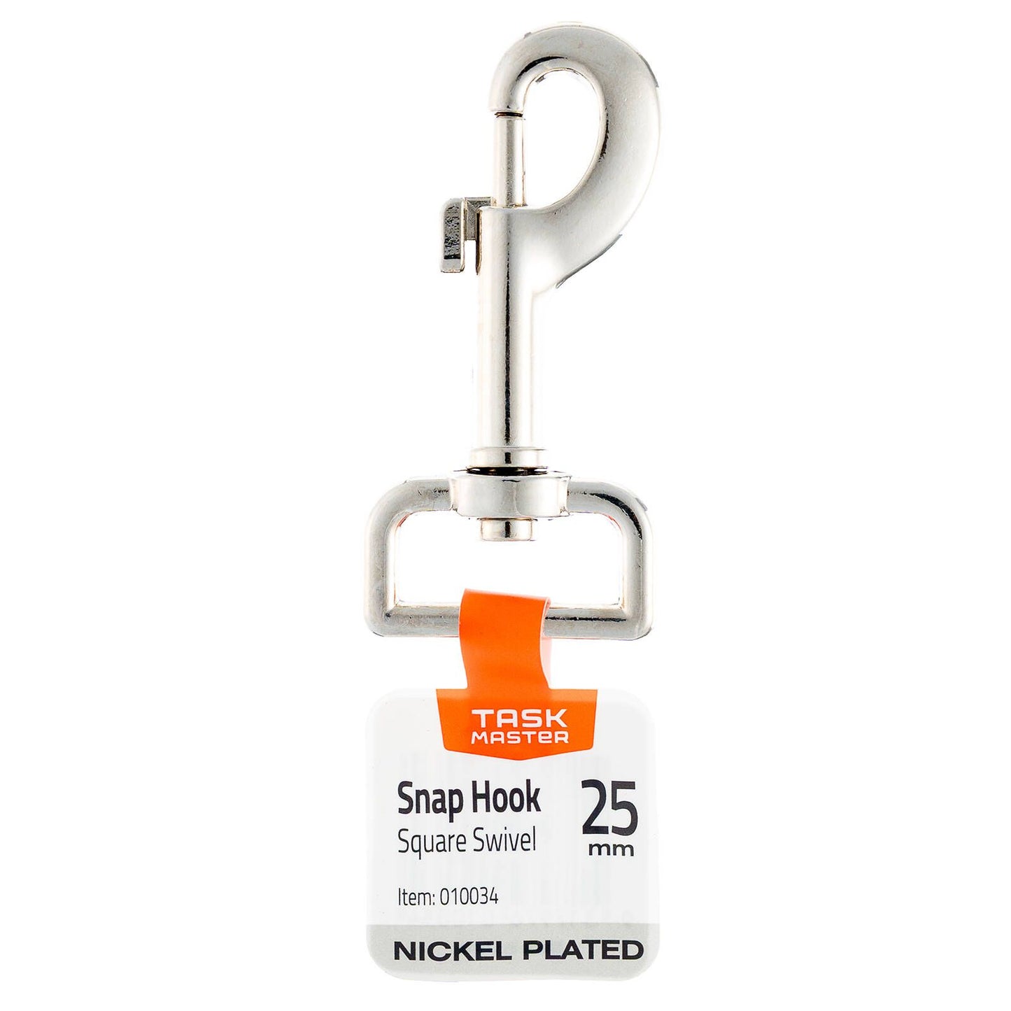 Taskmaster Square Swivel Snap Hook - 25mm - Nickel