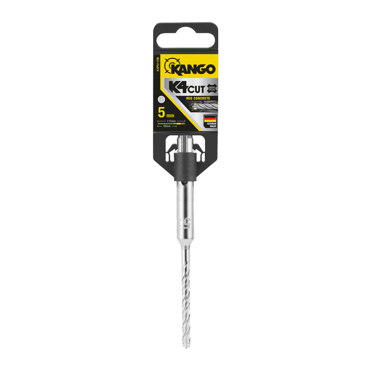 Kango 5mm K4 SDS Plus Drill Bit - 110mm Steel - Fast Drilling