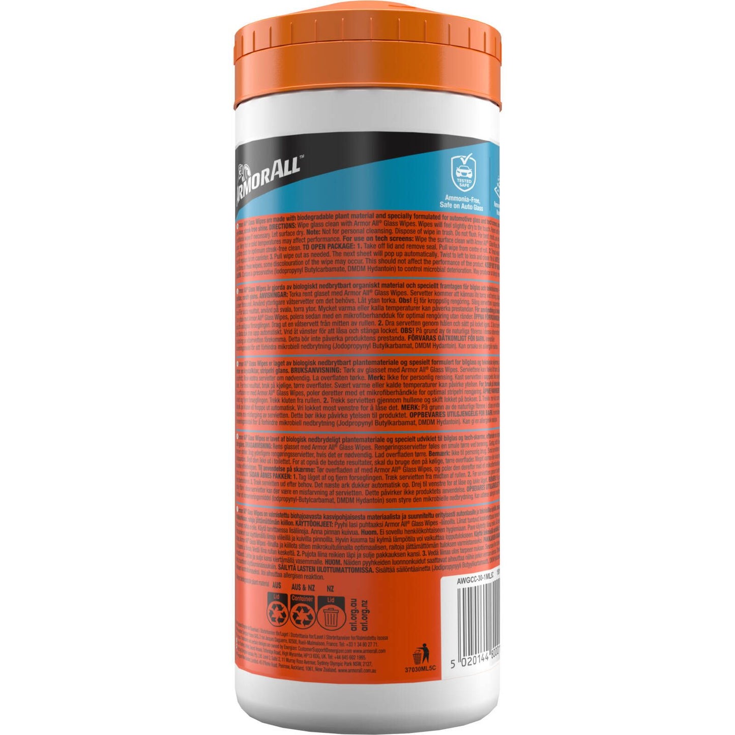 Armor All Glass Cleaner Wipes - 30 Pack - 84 x 220mm