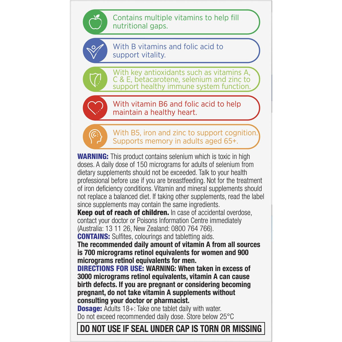 Centrum Men 50+ Daily Multivitamin Supplements 60 pack