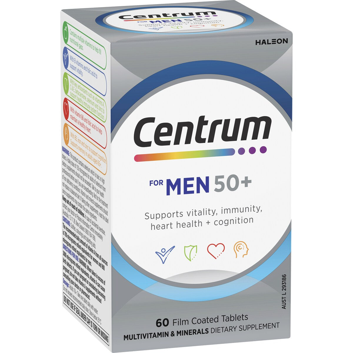 Centrum Men 50+ Daily Multivitamin Supplements 60 pack
