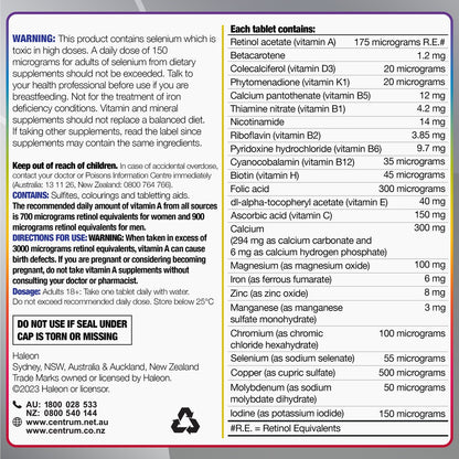 Centrum Women 50+ Daily Multivitamin Supplements 60 pack