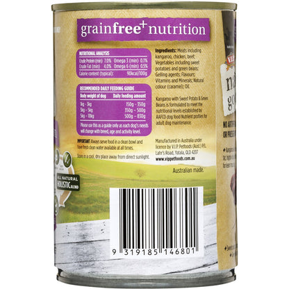 Natures Goodness Grain Free Adult Wet Dog Food Kangaroo, Sweet Potato & Beans 400g