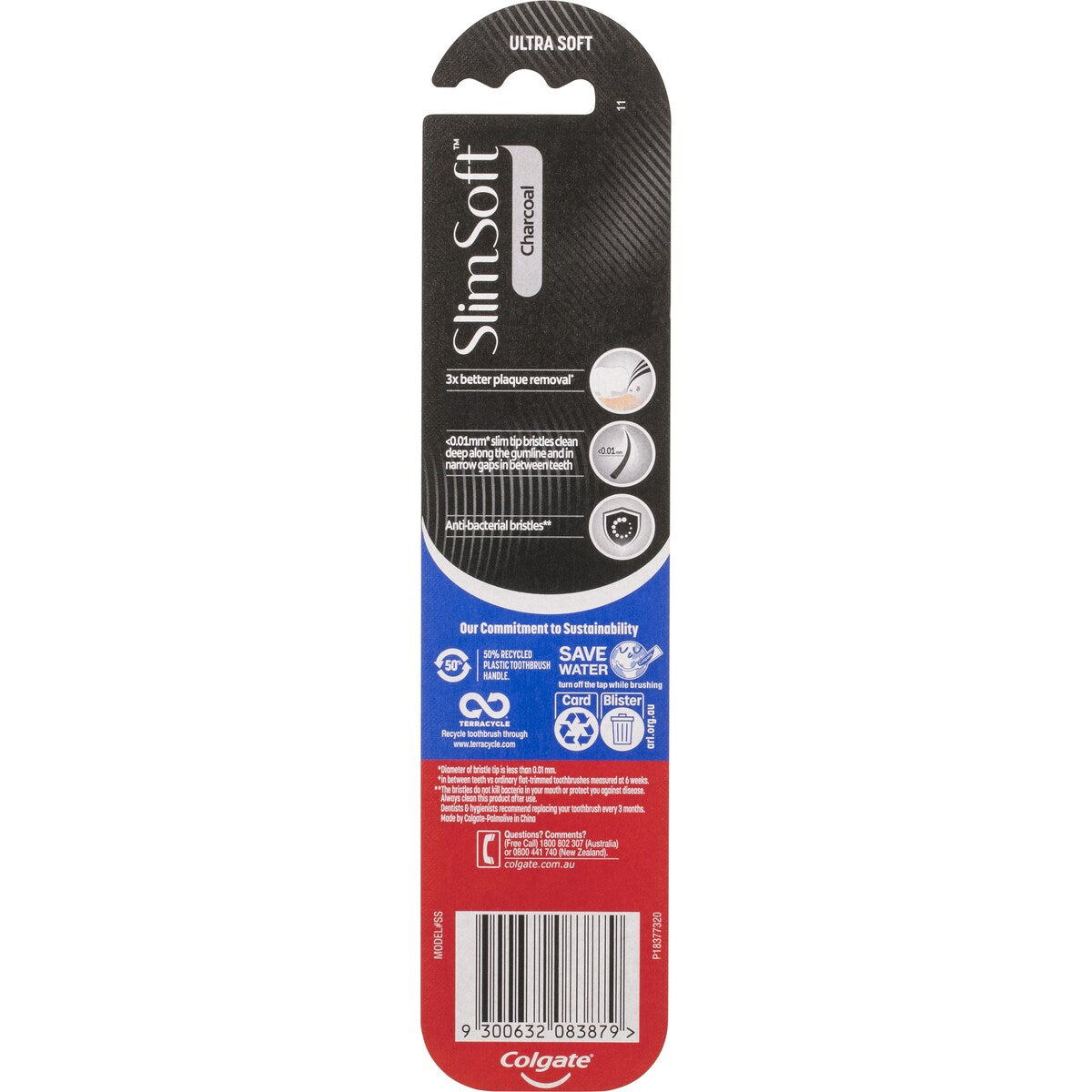 Colgate Toothbrush Slim Soft - Charcoal Infused 1 Pack