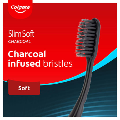 Colgate Toothbrush Slim Soft Charcoal Infused Each