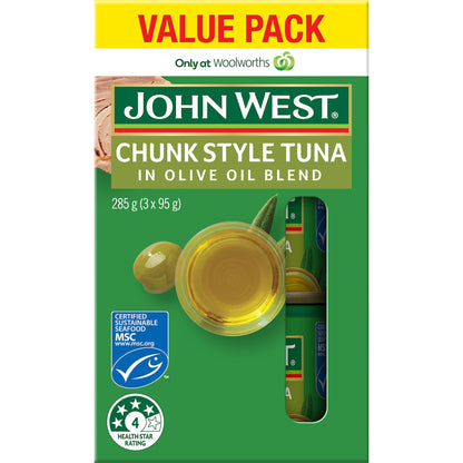 John West Chunky Tuna In Olive Oil 95g X 3 Pack