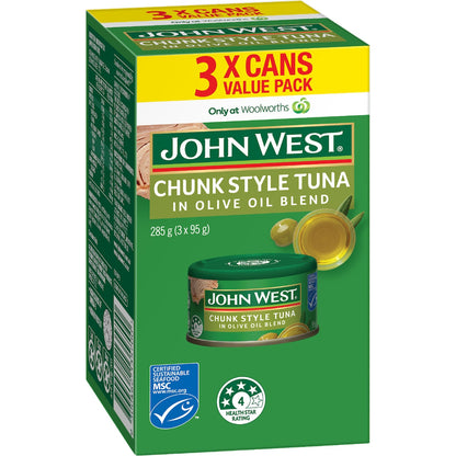 John West Chunky Tuna In Olive Oil 95g X 3 Pack