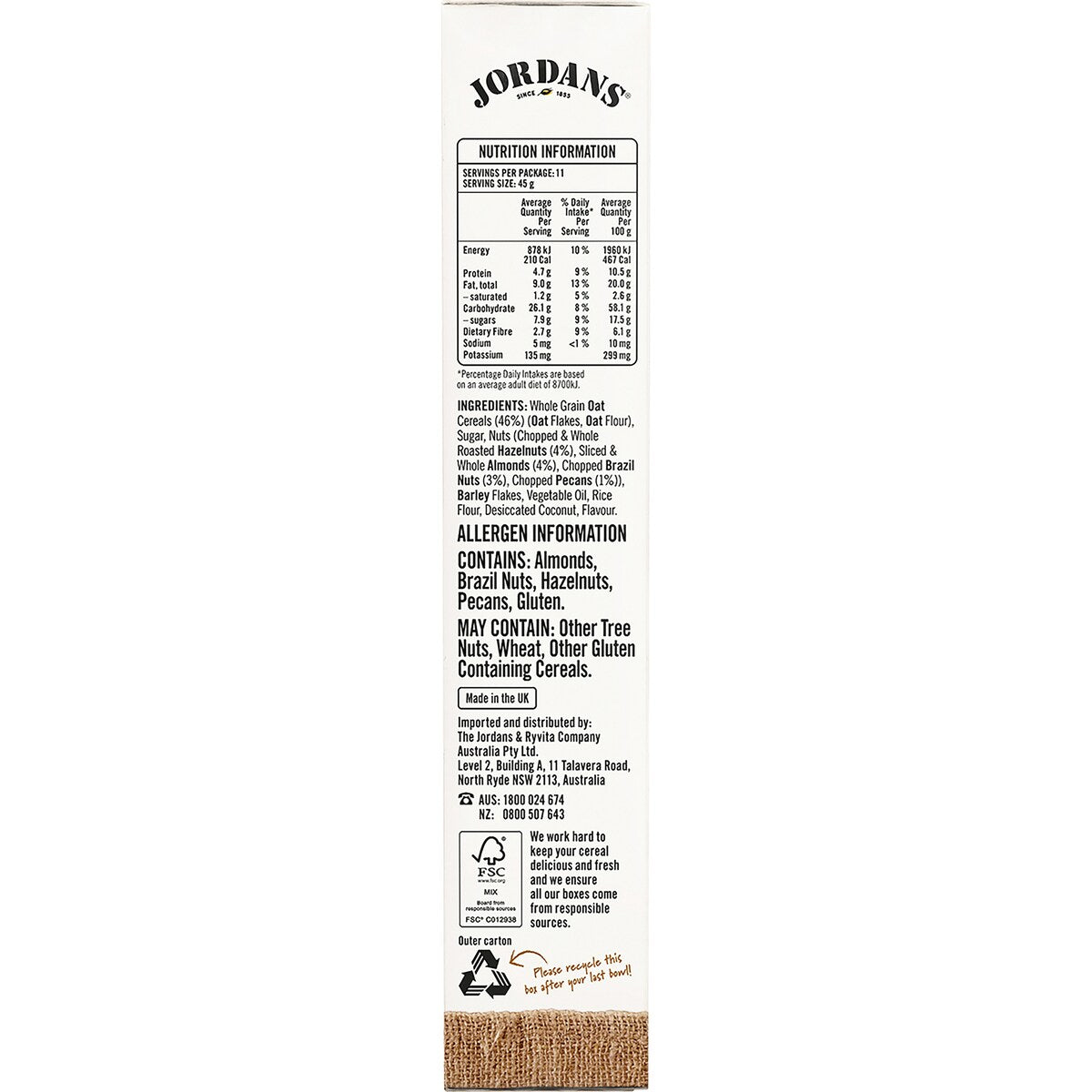 Jordans Chunky Nut Crispy Oat Clusters 500g
