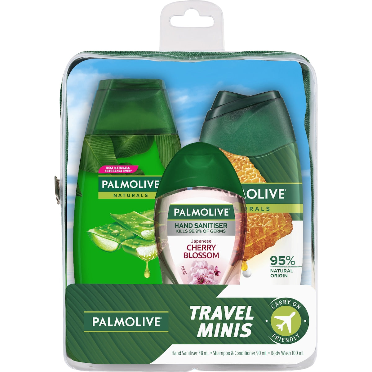 Palmolive Travel Pack Minis Shampoo Conditioner & Bodywash Each