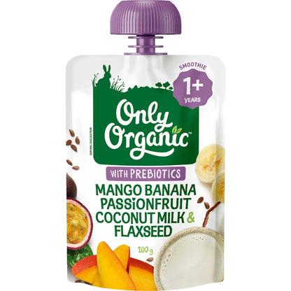 Only Organic Mango Banana Passion Coconut & Flaxseed 100g