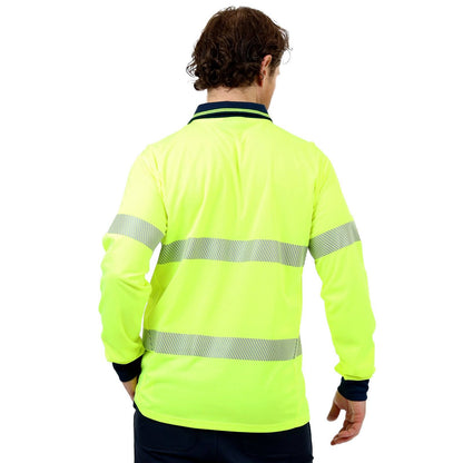 Citeco Yellow Hi Vis Long Sleeve Polo - L