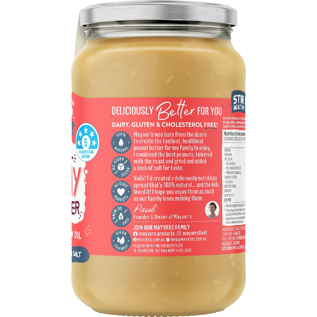Mayvers Peanut Butter Crunchy 375g