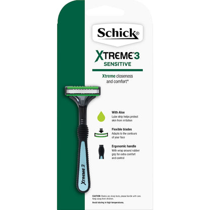 Schick Xtreme 3 Sensitive Hybrid Razor & 6 Cartridges Each