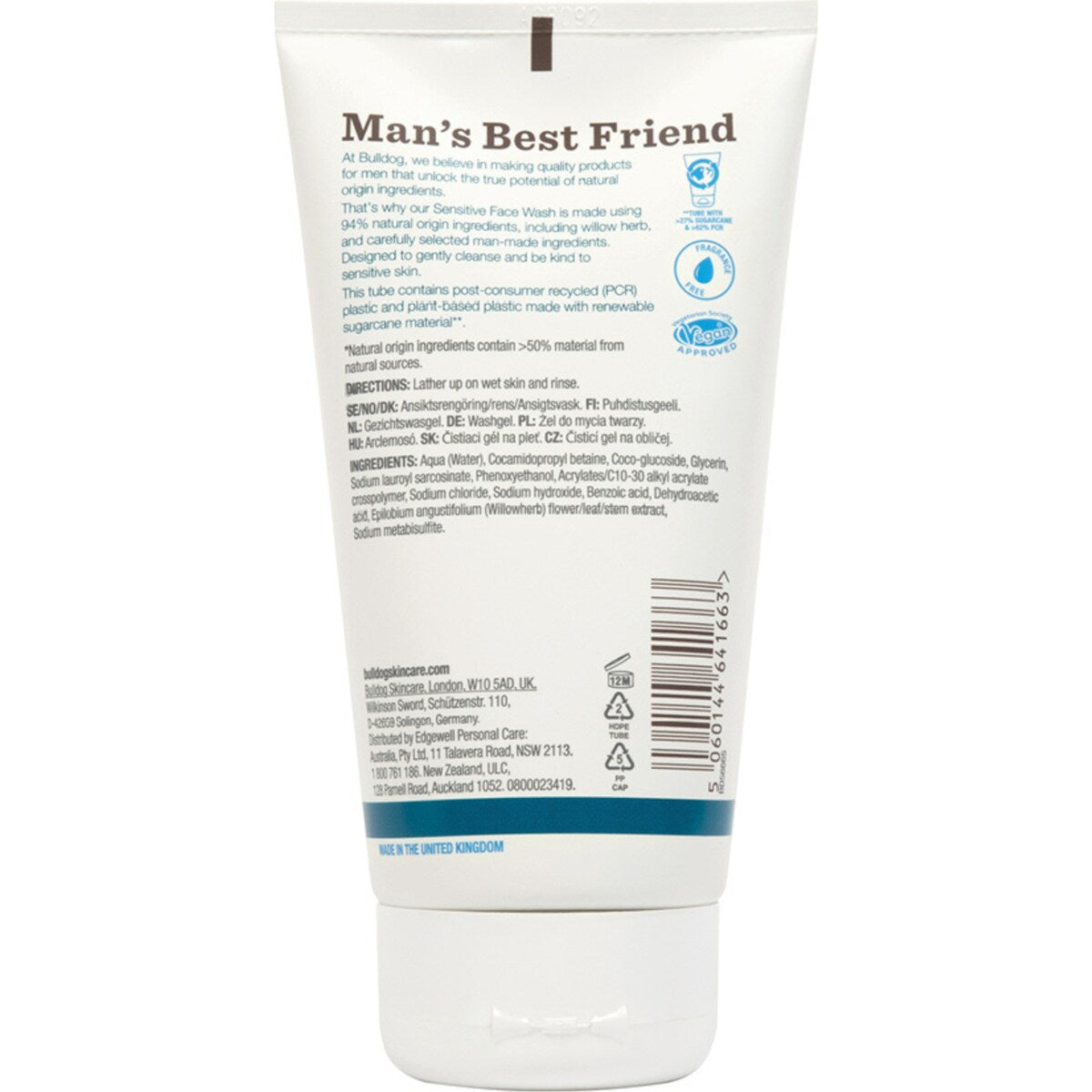Bulldog Sensitive Face Wash 150ml
