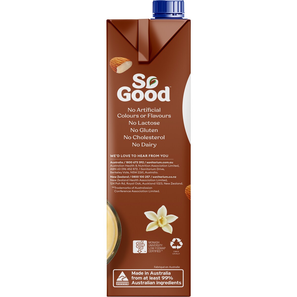 Sanitarium So Good Almond Vanilla Milk 1l