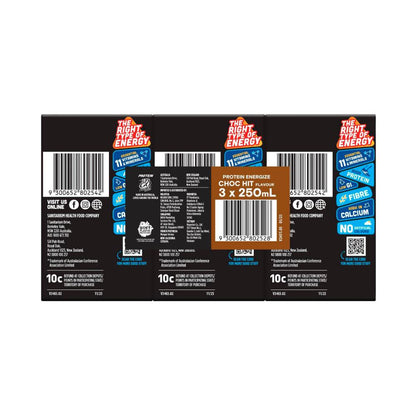 Sanitarium Up&go Protein Energize Choc Ice 3x250ml - 750mL