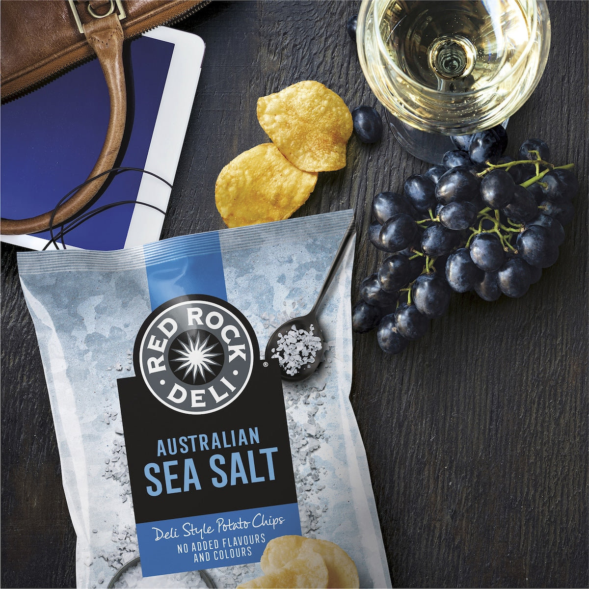 Red Rock Deli Potato Chips Sea Salt 165g
