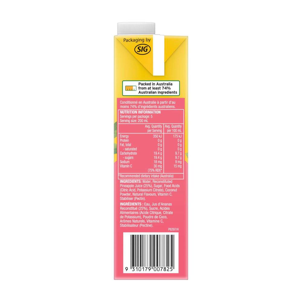 Golden Cire Tetra Drink Pineapple Coconut - 1L