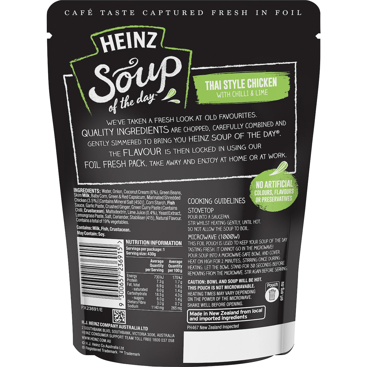 Heinz Soup Of The Day Thai Style Chicken & Chilli Pouch 430g