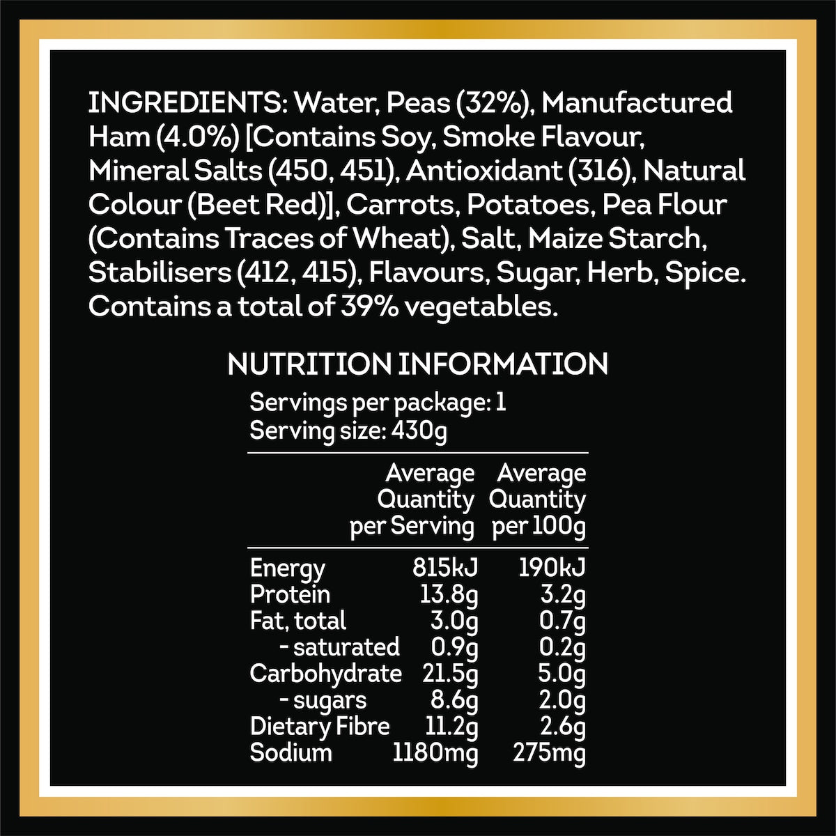 Heinz Soup Of The Day Green Pea With Ham Pouch 430g