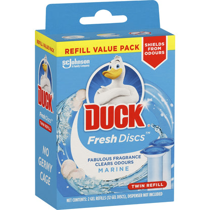 Duck Fresh Discs Toilet Cleaner Marine Refill 36ml X 2 Pack