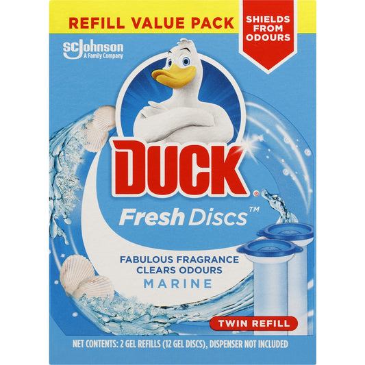 Duck Fresh Discs Toilet Cleaner Marine Refill 36ml X 2 Pack