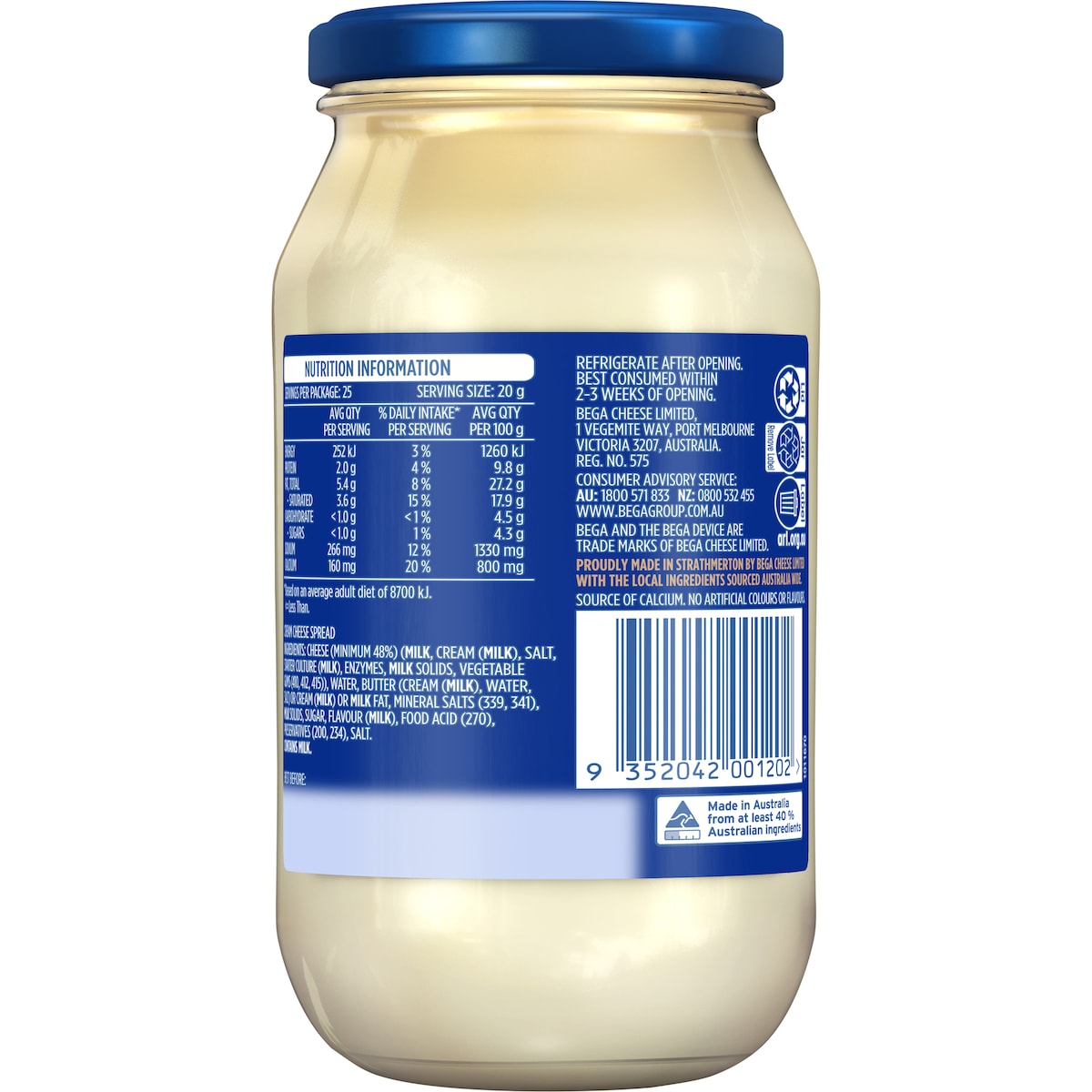 Bega Cream Cheese Spread 500g